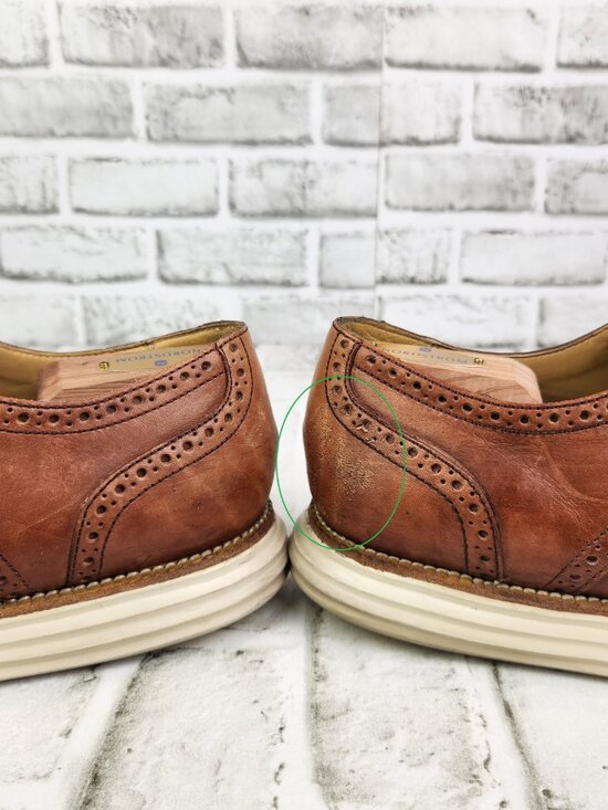 Cole Haan LunarGrand Men\'s Sz 12 M Brown Woodbury Leather Wingtip Oxford Shoes main image 4